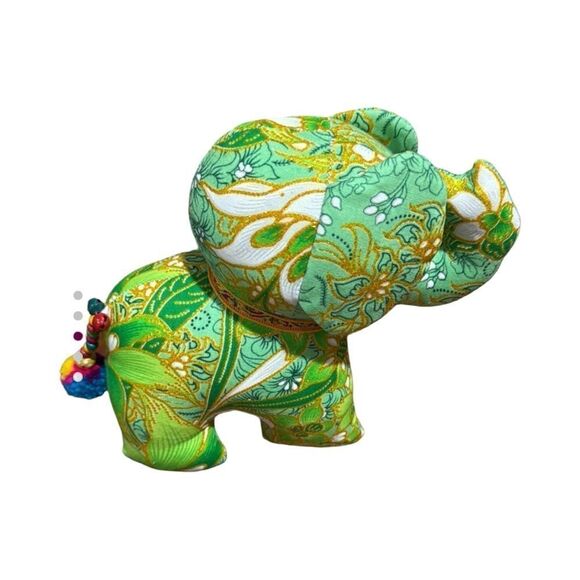Thai Handmade Colorful Stuffed Elephant Set - Picture 5 of 8